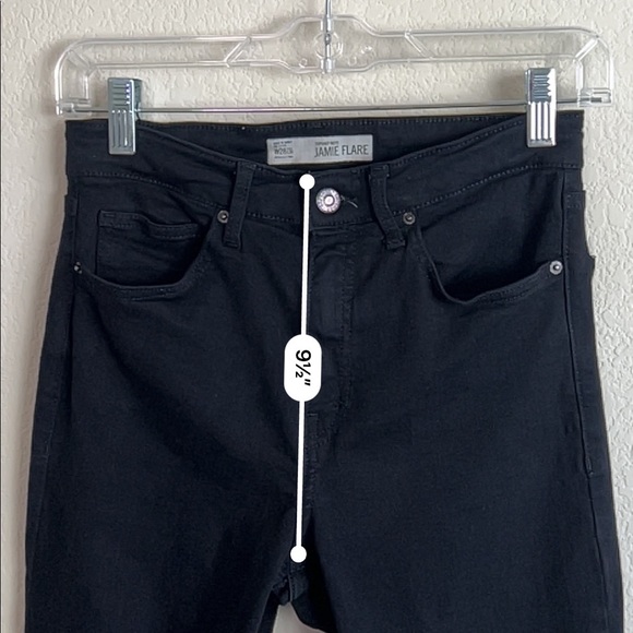 TOPSHOP Black Jamie High Waisted Flare Jeans - Picture 7 of 13